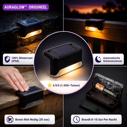 AuraGlow™ – Draadloze Solar Sfeer- & Veiligheidsverlichting