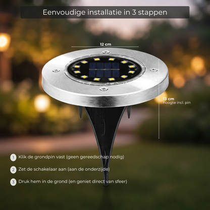 SolarGlow™ Pro – Sfeervolle grondlampen voor een magisch verlicht tuinpad