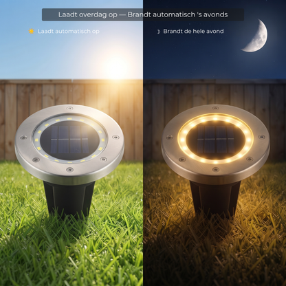 SolarGlow™ Pro – Sfeervolle grondlampen voor een magisch verlicht tuinpad
