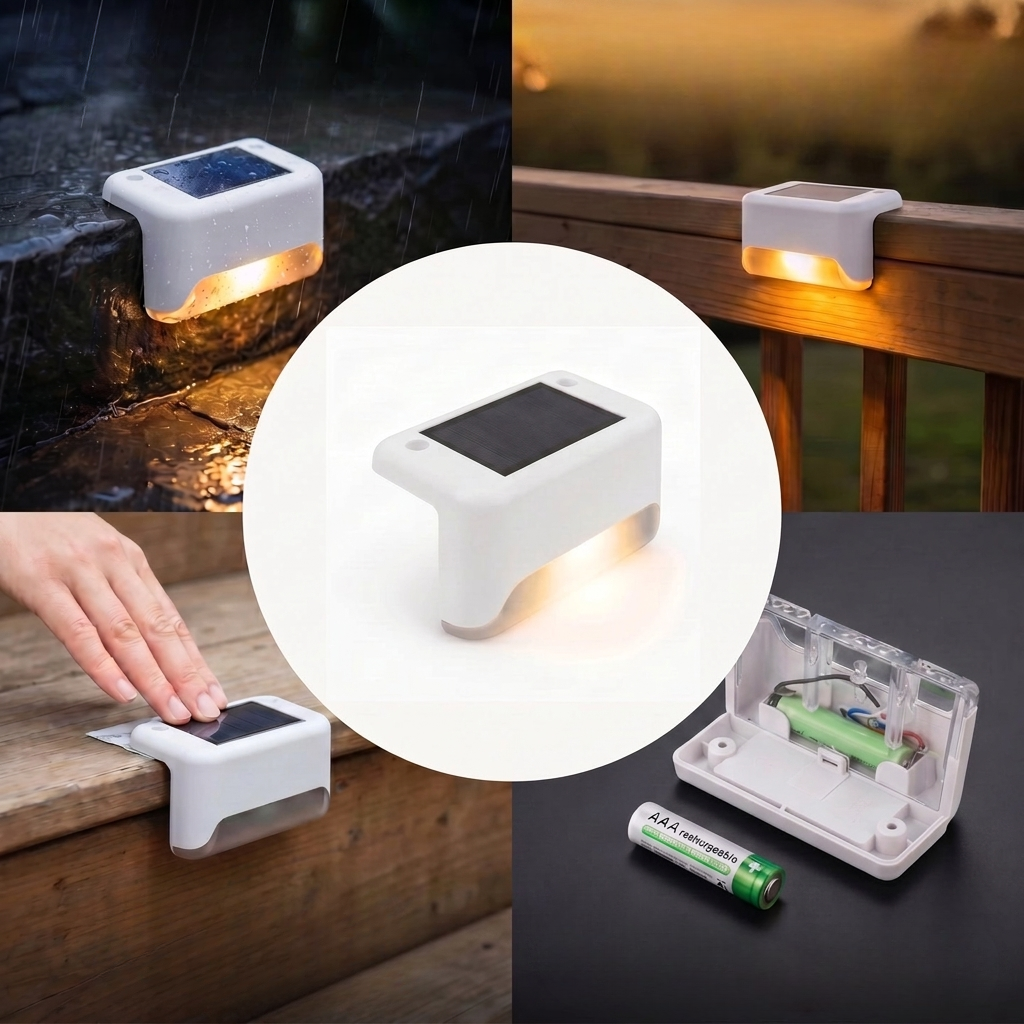AuraGlow™ – Ergonomische Solar Wand- & Trapverlichting
