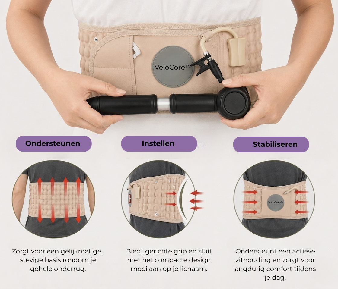 VeloCore™ — Comfortabele Rugriem met Dieptewarmte