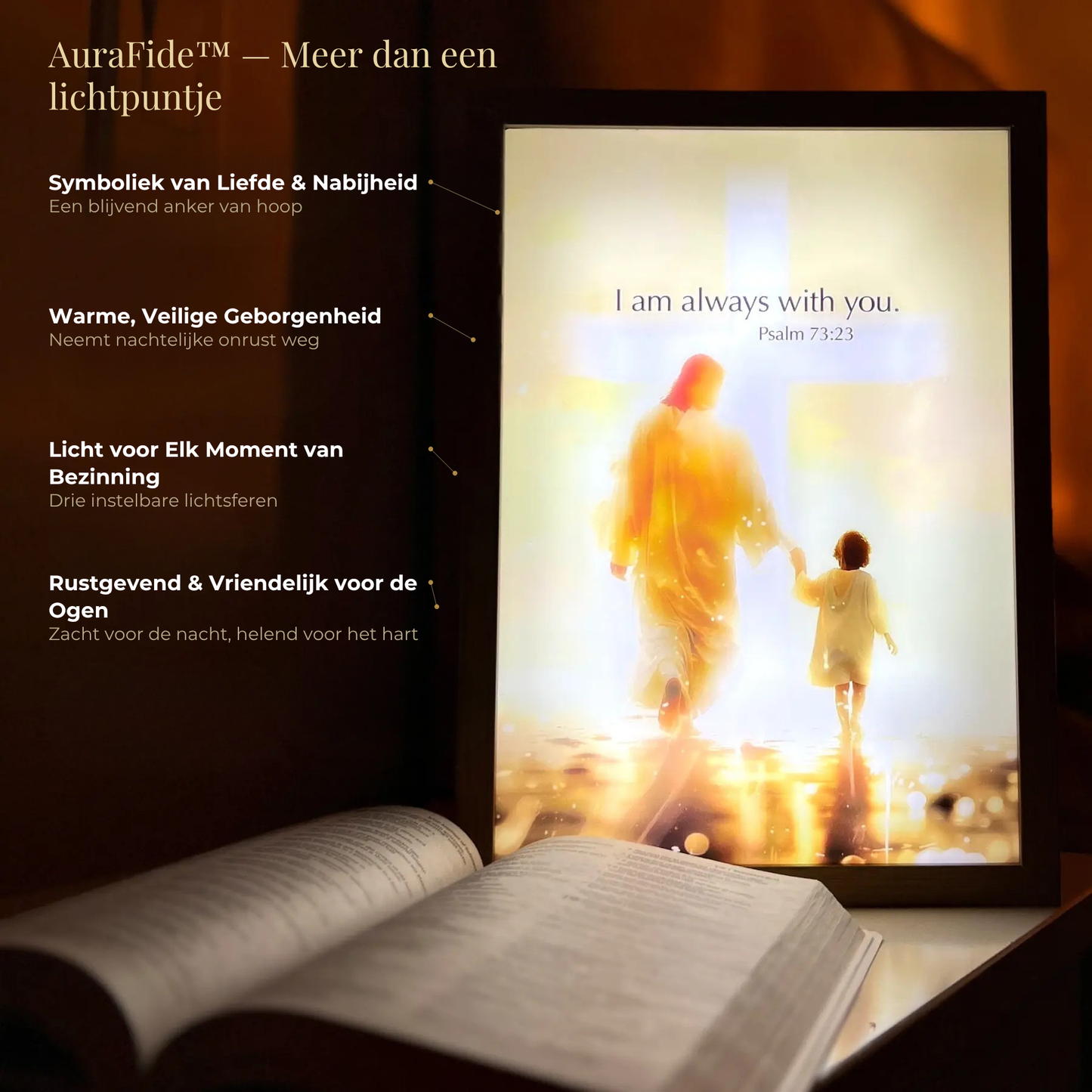 AuraFide™ | Een dagelijks lichtpuntje van vrede, hoop en geborgenheid in huis.