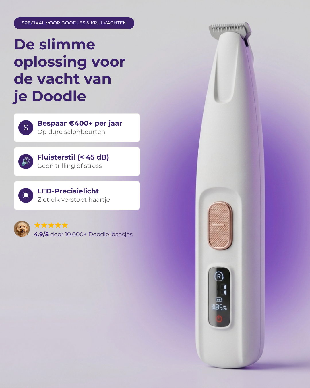 Pawsome™ Pro – Stille Potentrimmer Met Licht