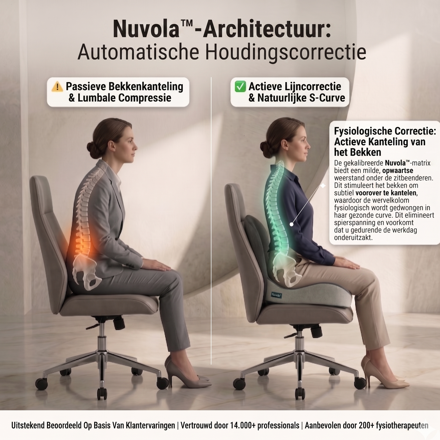 Nuvola™ Spine — Voor Actieve Ontlasting & Diepe Focus