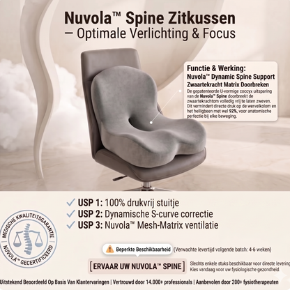 Nuvola™ Spine — Voor Actieve Ontlasting & Diepe Focus