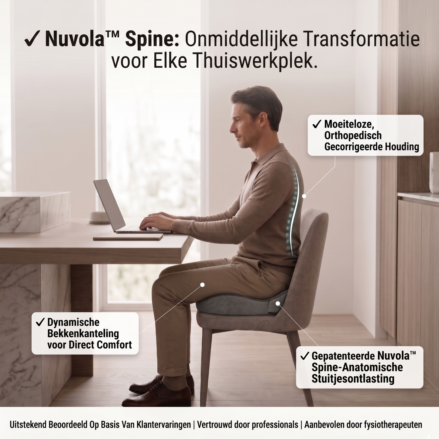 Nuvola™ Spine — Voor Actieve Ontlasting & Diepe Focus