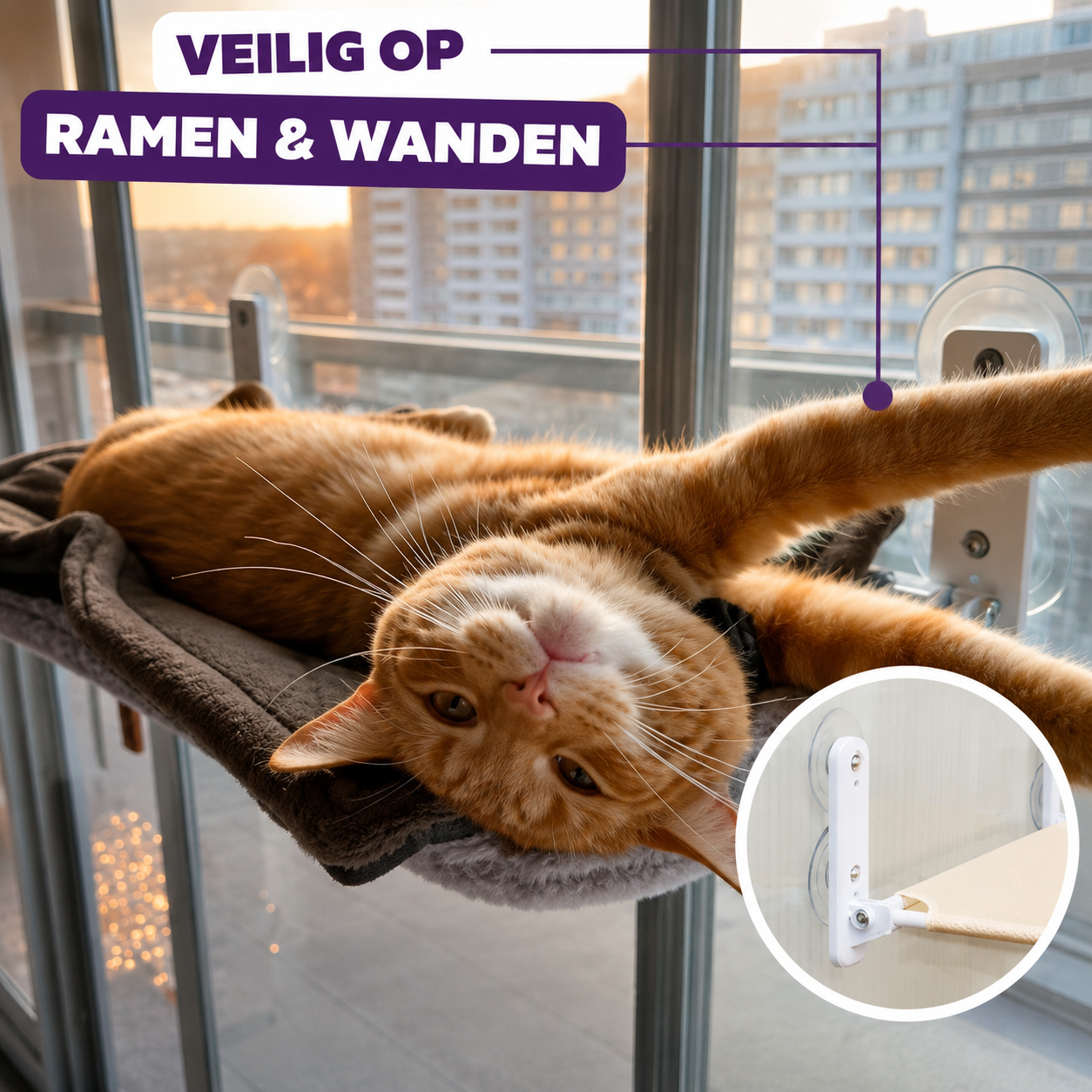 SnuggleNest – Opvouwbare Kattenhangmat